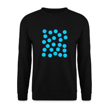 blaue punkte - Unisex Pullover - Schwarz - Vorne - Alina (178cm) & Michal (187cm)