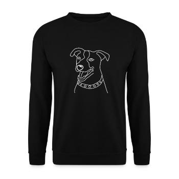 Jack Russel Terrier Jackson Hund Dogshirt Love - Unisex Sweatshirt - black - Front - Alina (178cm) & Michal (187cm)