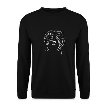 Malteser Maltese TShirt, Dogshirt Hund Love - Unisex Pullover - Schwarz - Vorne - Alina (178cm) & Michal (187cm)