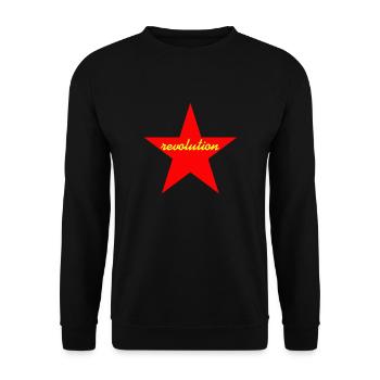 révolution étoile rouge - Sweat-shirt Unisexe - noir - Devant - Alina (178cm) & Michal (187cm)