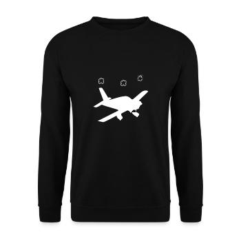 avion - Sweat-shirt Unisexe - noir - Devant - Alina (178cm) & Michal (187cm)
