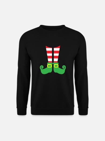 christmas elf leg costume - Unisex Sweatshirt - black