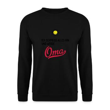 oma - Unisex Pullover - Schwarz - Vorne - Alina (178cm) & Michal (187cm)