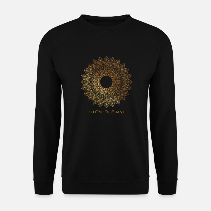 MAndala ICH OM Du SHanti - Unisex Pullover - Schwarz