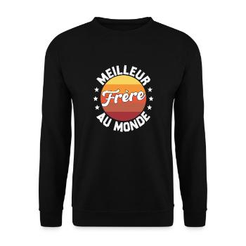 Meilleur Frère Au Monde - Sweat-shirt Unisexe - noir - Devant - Alina (178cm) & Michal (187cm)