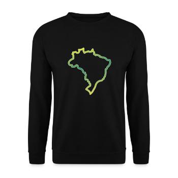 Brasil Map 3 - Unisex Sweatshirt - black - Front - Alina (178cm) & Michal (187cm)