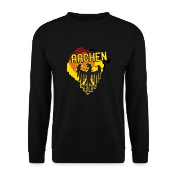 Armoiries d’Aix-la-Chapelle - Sweat-shirt Unisexe - noir - Devant - Alina (178cm) & Michal (187cm)