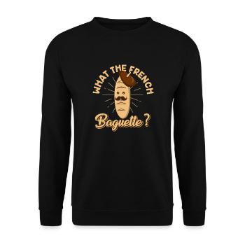 Baguette Kawaii style by The Manzanita´s - Unisex Pullover - Schwarz - Vorne - Alina (178cm) & Michal (187cm)