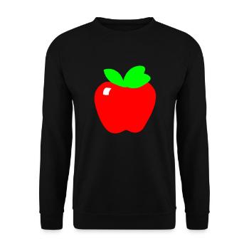 Apple - Unisex Sweatshirt - black - Front - Alina (178cm) & Michal (187cm)