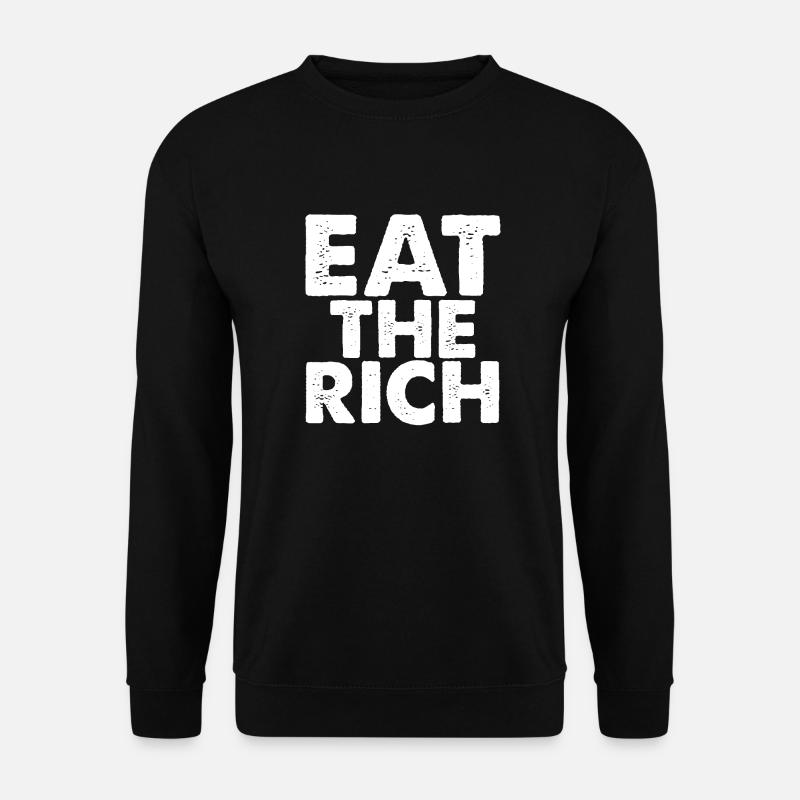 EAT the RICH light - Unisex Sweatshirt - black