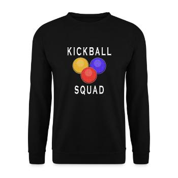 Kickball Squad Lustiges Sprichwort Ball - Unisex Pullover - Schwarz - Vorne - Alina (178cm) & Michal (187cm)