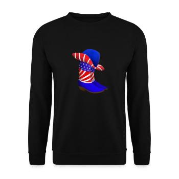 American Cowboy - Unisex Sweatshirt - black - Front - Alina (178cm) & Michal (187cm)