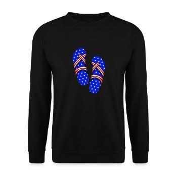 American Slippers - Unisex Sweatshirt - black - Front - Alina (178cm) & Michal (187cm)