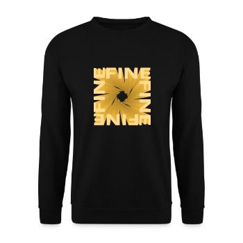 Fine - Unisex Sweatshirt - black - Front - Alina (178cm) & Michal (187cm)