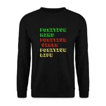 Positive vibes - Sweat-shirt Unisexe - noir - Devant - Alina (178cm) & Michal (187cm)
