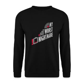 Drôle mon pire cauchemar - Sweat-shirt Unisexe - noir - Devant - Alina (178cm) & Michal (187cm)