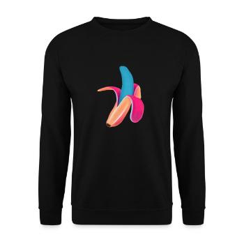 Neon Banana - Unisex Sweatshirt - black - Front - Alina (178cm) & Michal (187cm)