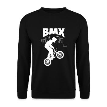 Bmx Gift Idea Man Child - Unisex Sweatshirt - black - Front - Alina (178cm) & Michal (187cm)