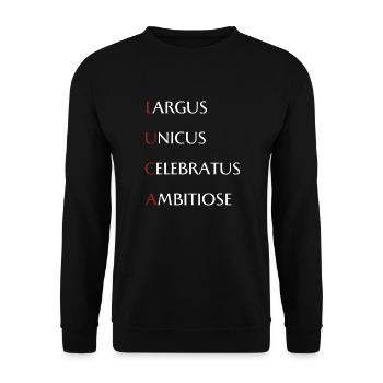 Luca - Unisex Pullover - Schwarz - Vorne - Alina (178cm) & Michal (187cm)