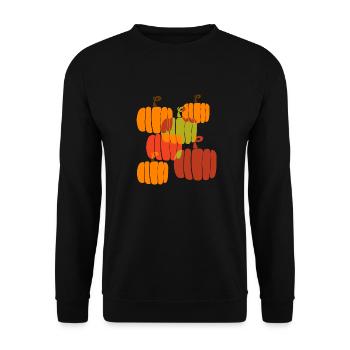Fall Pumpkins - Unisex Sweatshirt - black - Front - Alina (178cm) & Michal (187cm)