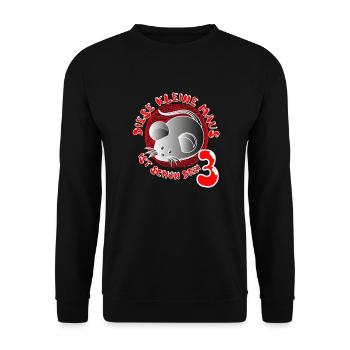Diese Maus ist schon drei 3 und zeigts auf Shirt - Unisex Pullover - Schwarz - Vorne - Alina (178cm) & Michal (187cm)