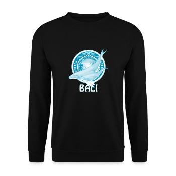 Buckelwale Bali Indonesien - Unisex Pullover - Schwarz - Vorne - Alina (178cm) & Michal (187cm)