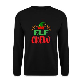 Christmas Elf Crew - Unisex Sweatshirt - black - Front - Alina (178cm) & Michal (187cm)