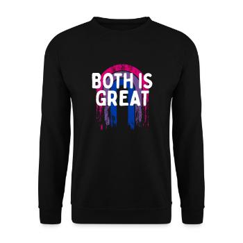 Les deux est super bisexuel LGBTQ bi fierté pansexuelle - Sweat-shirt Unisexe - noir - Devant - Alina (178cm) & Michal (187cm)