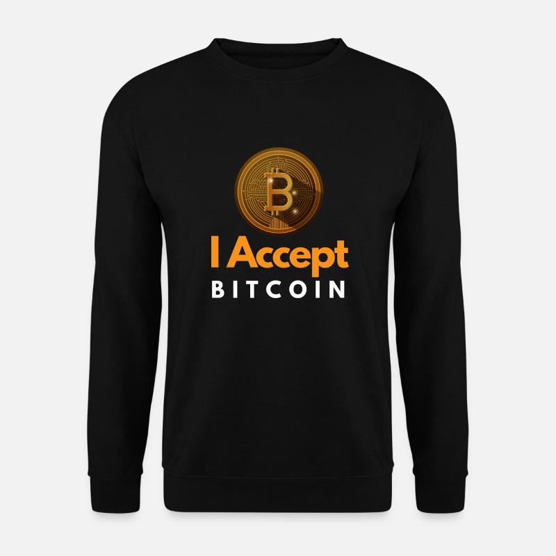 I Accept Bitcoin - Unisex Pullover - Schwarz