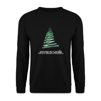 Merry Christmas , Frohe Weihnachte , Joyeux Noel - Unisex Sweatshirt - black - Front - Alina (178cm) & Michal (187cm)