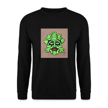 The Green Man - Unisex Sweatshirt - black - Front - Alina (178cm) & Michal (187cm)