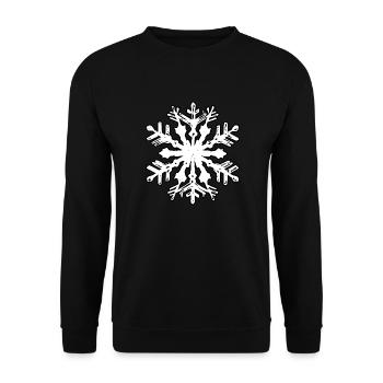 Snowflake Snow Winter Christmas Cold 02 - Unisex Sweatshirt - black - Front - Alina (178cm) & Michal (187cm)