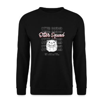 Loutres mignonnes et notes de musique Clef Piano - Sweat-shirt Unisexe - noir - Devant - Alina (178cm) & Michal (187cm)