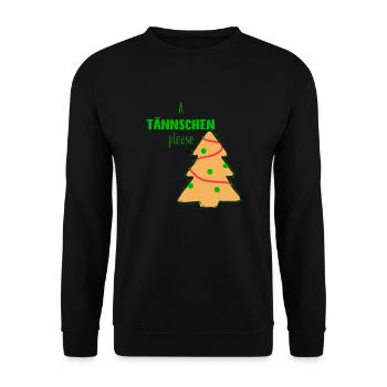 A Tännschen Please - Unisex Pullover - Schwarz - Vorne - Alina (178cm) & Michal (187cm)
