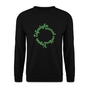 Vegan - bien-être animal - Sweat-shirt Unisexe - noir - Devant - Alina (178cm) & Michal (187cm)