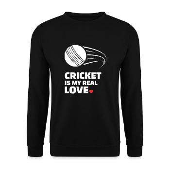 J’aime le cricket pour tous les joueurs de cricket - Sweat-shirt Unisexe - noir - Devant - Alina (178cm) & Michal (187cm)
