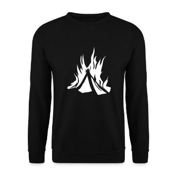 Feu de camp Camping Nature Feu de forêt Vecteur 7 - Sweat-shirt Unisexe - noir - Devant - Alina (178cm) & Michal (187cm)