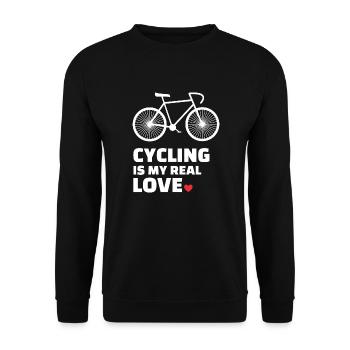 Radfahren, Cycling, Bicycling and Biking - Unisex Pullover - Schwarz - Vorne - Alina (178cm) & Michal (187cm)