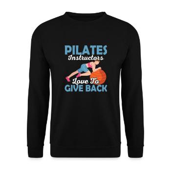 Les instructeurs de Pilates adorent redonner de l’exercice en forme - Sweat-shirt Unisexe - noir - Devant - Alina (178cm) & Michal (187cm)
