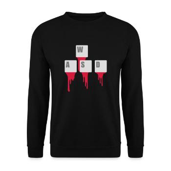 WASD Touches de clavier Gamer - Sweat-shirt Unisexe - noir - Devant - Alina (178cm) & Michal (187cm)
