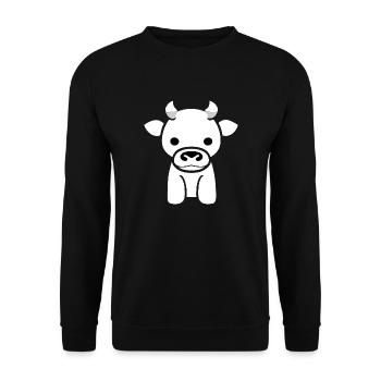 vache mignon animaux de la ferme animaux drôles vaches nouveau 3 - Sweat-shirt Unisexe - noir - Devant - Alina (178cm) & Michal (187cm)