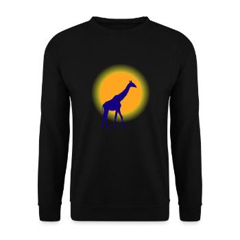 Safari Zoo Animals Wildlife - Unisex Sweatshirt - black - Front - Alina (178cm) & Michal (187cm)