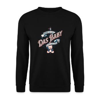 Baby ist da -Schwangerschaft - Familie - Unisex Pullover - Schwarz - Vorne - Alina (178cm) & Michal (187cm)