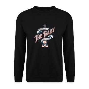 Baby is here -Pregnancy - Family - Unisex Sweatshirt - black - Front - Alina (178cm) & Michal (187cm)