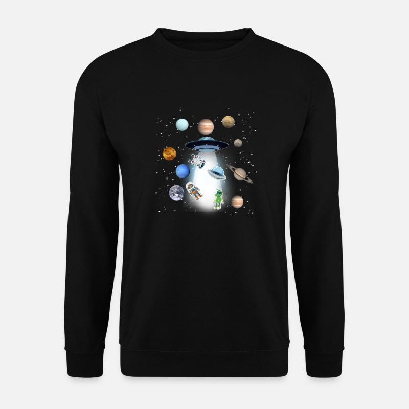 UFO,Space,Planet,Alien,Astronaut,Stars - Unisex Sweatshirt - black