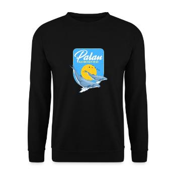 Palau Rainbow's End Buckelwale - Unisex Pullover - Schwarz - Vorne - Alina (178cm) & Michal (187cm)