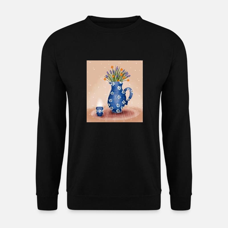 Blumen Tee - Unisex Pullover - Schwarz