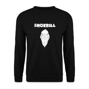 Schuhschnabel Vogel Ornithologe Wald I Geschenk - Unisex Pullover - Schwarz - Vorne - Alina (178cm) & Michal (187cm)