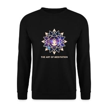 The Art of Meditation Space Space - Unisex Sweatshirt - black - Front - Alina (178cm) & Michal (187cm)
