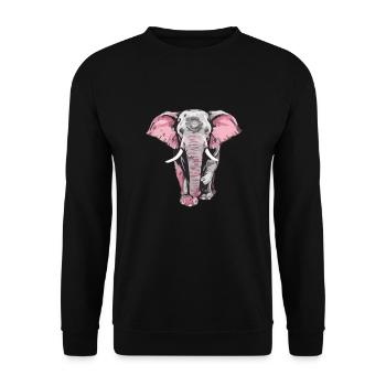 Hako l éléphant - Sweat-shirt Unisexe - noir - Devant - Alina (178cm) & Michal (187cm)